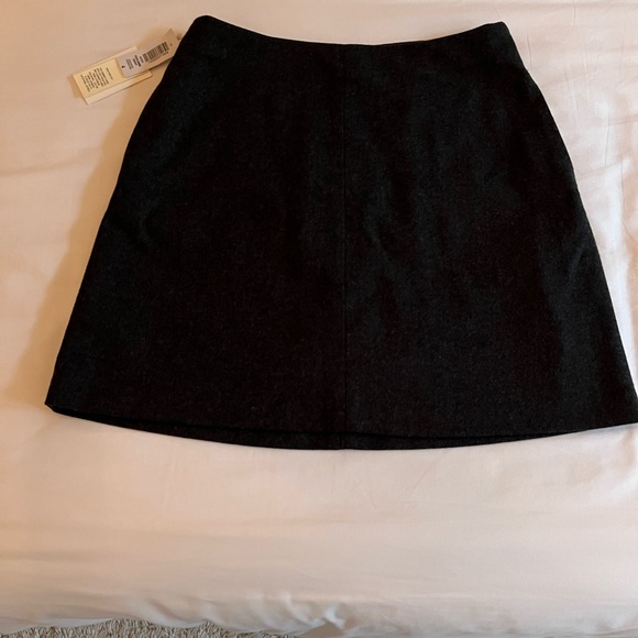 Aritzia Wool Mini Skirt, Heather Charcoal, Size 4 - Picture 3 of 9